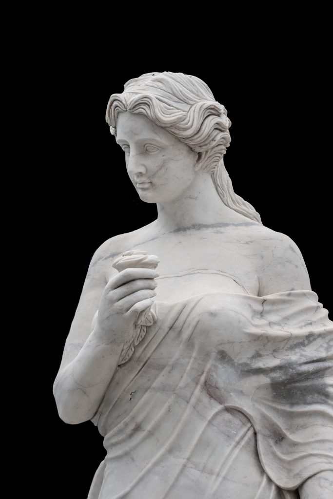 Greek goddess statue in lingerie
