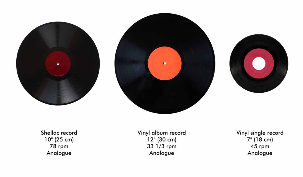 different types of vinyl records