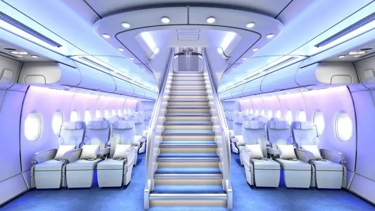 Stairway on an airplane