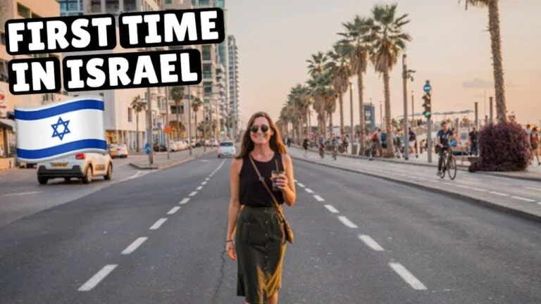 Woman walking the streets of Israel